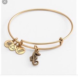 NWT Alex and Ani Seahorse Charm Bangle